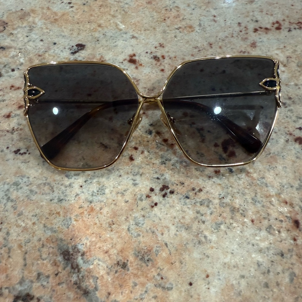 Gold and Black Women's Sunglasses